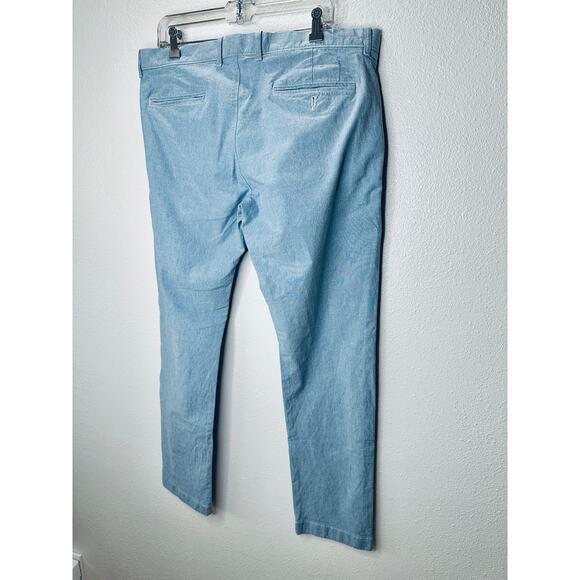 J. Crew Light Blue Chambray 484 Slim Stretch Trouser Pant 36 / 32 - Picture 5 of 15